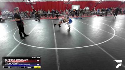 145 lbs Cons. Semi - Jd Minder-Broeckaert, Victory School Of Wrestling vs Dylan Weigel, Belmont-Platteville Youth Wrestling Club