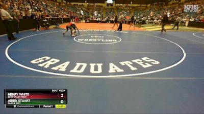 6A - 120 lbs Semifinal - Henry White, Blue Valley West vs Aiden Stuart, Olathe East