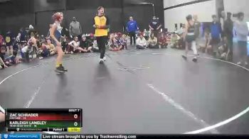 75 lbs Karleigh Langley, Team Bear White vs Zac Schrader, Eastside