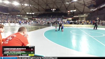 36-38 lbs Quarterfinal - Christopher Monson Iii, FordDynastyWrestlingClub vs Jaime Victor Sandoval-Santos, Wrestling Club Tacoma Slam