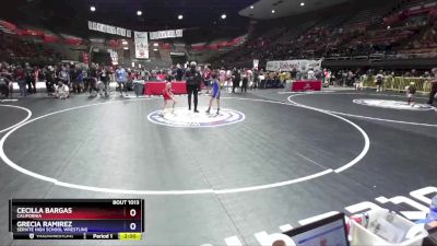 65 lbs Semifinal - Cecilla Bargas, California vs Grecia Ramirez, Servite High School Wrestling