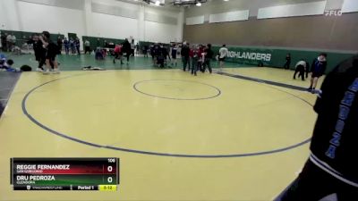 106 lbs Quarterfinal - Reggie Fernandez, San Gorgonio vs Dru Pedroza, Glendora