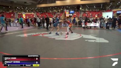 144 lbs Quarterfinal - Zayla Vann, MO vs Presley Givens, AR