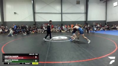 145 lbs Champ. Round 1 - Benito Roman, Unattached vs Ashton Baker, Askeo International Mat Club