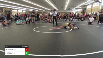 66 lbs Consi Of 4 - Ali Ahmed, Honeoye Falls vs Teain Ritter, Harpursville