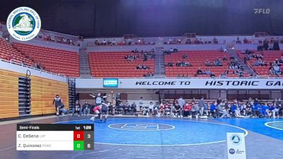 113 lbs Semifinal - Charlie DeSena, Lake Highland Prep vs Zaidyn Quinonez, Pomona