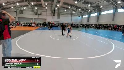 65 lbs Champ. Round 2 - ZaydenNoel Hjorten, Alamo City Wrestling Club vs Georgia Barron, Spartan Mat Club