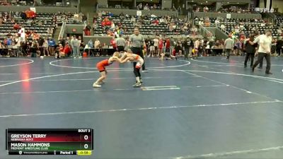 60 lbs Champ. Round 1 - Mason Hammons, Fremont Wrestling Club vs Greyson Terry, Nebraska Boyz