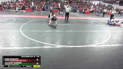 140 lbs Cons. Round 2 - Xackary Kleinke, Kewaskum Wrestling vs Luke Schultz, Milton Monsters Wrestling Club