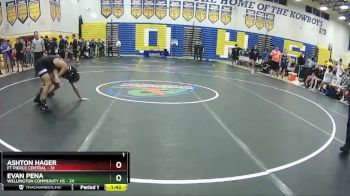 132 lbs Quarterfinals (8 Team) - Ashton Hager, Ft Pierce Central vs Evan Pena, Wellington Community Hs