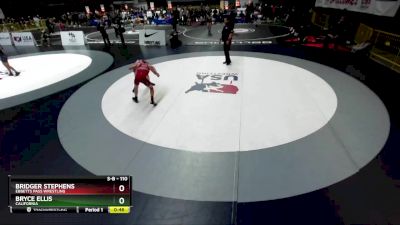 110 lbs Cons. Round 5 - Bridger Stephens, Ebbetts Pass Wrestling vs Bryce Ellis, California