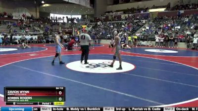 6A 113 lbs Quarterfinal - Zavion Wynn, North Little Rock vs Korbin Rogers, Springdale Har-Ber