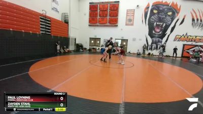 120-126 lbs Round 2 - Paul Loyning, Powell Wrestling Club vs Zayden Stahl, North Big Horn Rams