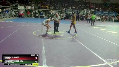 D 1 120 lbs Cons. Round 4 - Jesse Maneckshaw, East Ascension vs Karlin Ducote, Sulphur