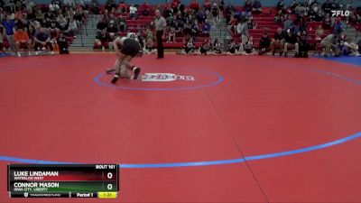 144 lbs Cons. Round 2 - Luke Lindaman, Waterloo West vs Connor Mason, Iowa City, Liberty
