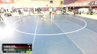 170 lbs Quarterfinal - Clarion Fager, Charger Wrestling Club vs Nora Wilson, Uintah Girls Wrestling