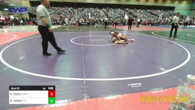 90 lbs Semifinal - Keaton Dietz, Cowboy Wrestling Club vs Gatlan Talbot, Aniciete Training Club