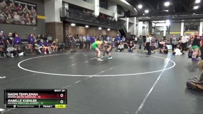 148 lbs Round 3 (16 Team) - Isabelle Kuehler, Hastings Wrestling Academy vs Naomi Templeman, Braided Brutes Wrestling