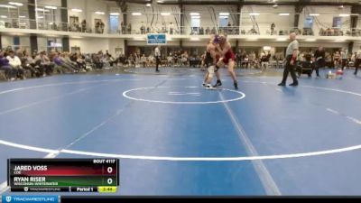 Elite 184 lbs Cons. Round 4 - Ryan Riser, Wisconsin-Whitewater vs Jared Voss, Coe