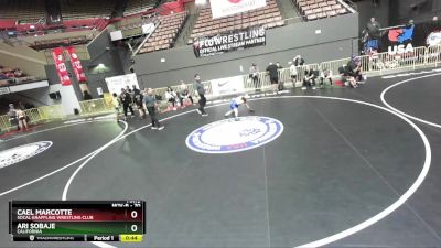 70 lbs Semifinal - Cael Marcotte, Socal Grappling Wrestling Club vs Ari Sobaje, California