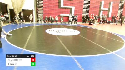 120 lbs Consi Of 8 #2 - Michael Leskoski, Taunton vs Braedon Goes, Saint John's Prep