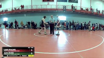 165 lbs Cons. Round 4 - Quin Beard, Noblesville Wrestling Club vs Lane Peachee, North Knox Wrestling Club