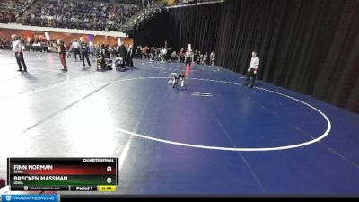 56 lbs Quarterfinal - Finn Norman, Iowa vs Brecken Massman, Iowa