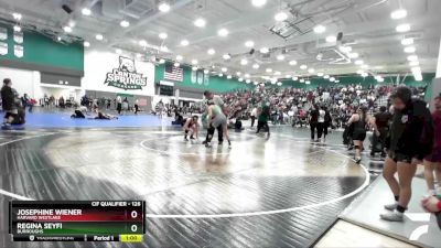 126 lbs Cons. Round 3 - Josephine Wiener, Harvard Westlake vs Regina Seyfi, Burroughs