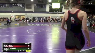 120 lbs Cons. Round 2 - Kahlan Kearns, Cedar Falls vs Nina Yankey, Iowa City, City High