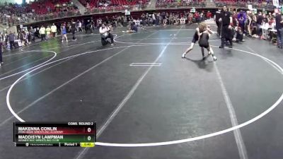 95 lbs Cons. Round 2 - Maddisyn Lampman, Wisner Rec Wrestling Club vs Makenna Conlin, Iron Hawk Wrestling Academy