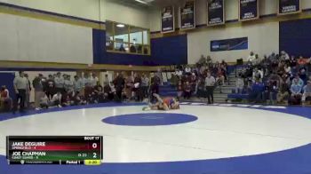 157 lbs Semis & Wb (16 Team) - Joe Chapman, Coast Guard vs Jake Deguire, Springfield