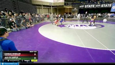 93-101 lbs Semifinal - Charlie Wheeler, Twin City Wrestling Club vs Jazlyn Hartle, Steelclaw Wrestling Club