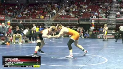 3A-175 lbs Quarterfinal - Maximus Magayna, Waterloo East vs Nic VanArkel, Valley, West Des Moines