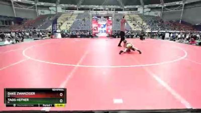 53 lbs Semifinal - Dake Zwanziger, IA vs Tagg Hefner, IL