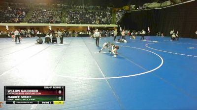 71 lbs Round 2 - Markee Gomez, Sebolt Wrestling Academy vs Willow Gaudineer, Chickasaw Elite Wrestling Club