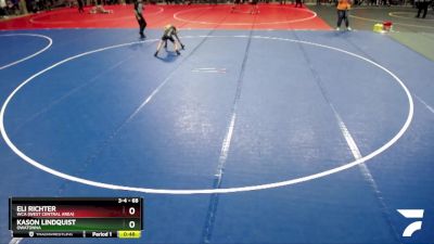 68 lbs Cons. Round 3 - Kason Lindquist, Owatonna vs Eli Richter, WCA (West Central Area)