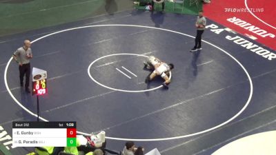 132 lbs Round Of 32 - Emory Gunby, Bishop McCort vs Gabe Paradis, Selinsgrove