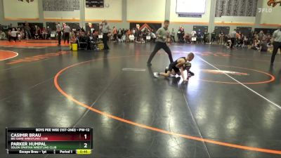 PW-12 lbs Quarterfinal - Casimir Brau, Big Game Wrestling Club vs Parker Humpal, Solon Spartan Wrestling Club