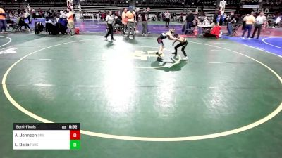 80 lbs Semifinal - Adrian Johnson, Drill Masters vs Lee Delia, Force Wrestling Club