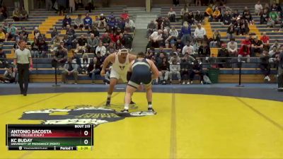 285 lbs 1st Place Match - Antonio Dacosta, Menlo College (Calif.) vs Kc Buday, University Of Providence (Mont.)