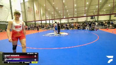 165 lbs Quarterfinal - Wyatt Rodarte, WA vs William Lowery, WA