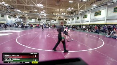 100 lbs Cons. Semi - Taylor Freeman, Lander Tigers vs Isabella Hetzel, Thermopolis Wrestling Club