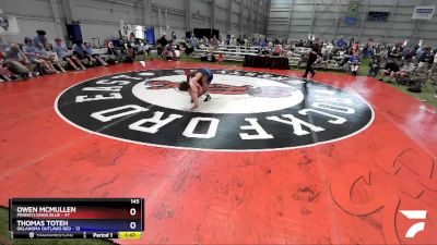 145 lbs Semis & 3rd Wb (16 Team) - Owen McMullen, Pennsylvania Blue vs Thomas Toteh, Oklahoma Outlaws Red