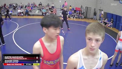 119 lbs Round 3 - Austin Hanvichith, Barlow Mat Club (DBA Barlow Wr vs Bohden Sowa, Salem Elite Mat Club