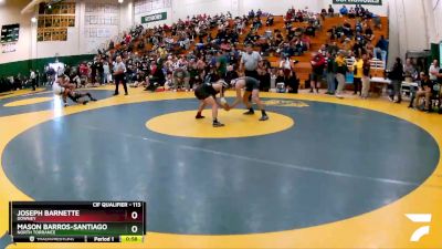 113 lbs Cons. Round 4 - Mason Barros-Santiago, North Torrance vs Joseph Barnette, Downey