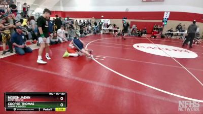 117-130 lbs Round 1 - Cooper Thomas, Junior Bulldogs vs Nixson Jaehn, Eaton Reds WC