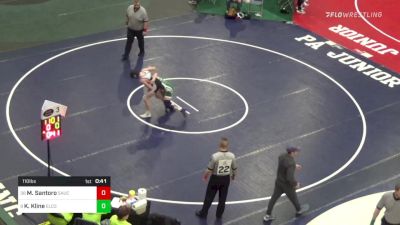 110 lbs Consi Of 8 #1 - Mack Santoro, Saucon Valley vs Kane Kline, Elco