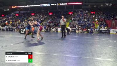 104 lbs Consy 4 - Teagan Shuman, Berks Catholic vs Abby Washinski, Fort Cherry