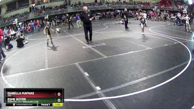 58 lbs Quarterfinal - Isabella Mafnas, 2TG vs Esme Boyer, Nebraska City Wrestling Club