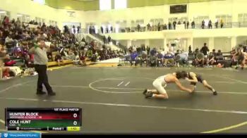 126 lbs Placement Matches (8 Team) - Cole Hunt, Cass vs Hunter Block, Woodward Academy